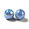 UV Plating Opaque Rainbow Iridescent Acrylic Beads MACR-D063-01A-02-2