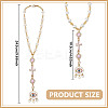 Cross & Flat Round Alloy Enamel Pendant Car Hanging Ornaments HJEW-DR00212-2