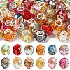 60Pcs 12 Colors Transparent Resin Rondelle European Beads RESI-YW0006-15-1