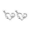 Eco-friendly Rack Plating Brass Micro Pave Cubic Zirconia Pendants KK-F845-43P-2
