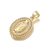 Brass Micro Pave Cubic Zirconia Pendants KK-D431-040G-2