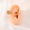 Multilayer C-Shaped Brass Micro Pave Clear Cubic Zirconia Cuff Earrings EJEW-Z127-02G-3
