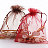 30Pcs 15 Colors Organza Bags Jewellery Storage Pouches Wedding Favour Party Mesh Drawstring Gift OP-LP0001-02-3