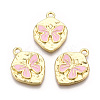 Rack Plating Alloy Enamel Pendants PALLOY-T077-209C-3
