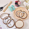 6Pcs 2 Styles Plastic Cross Stitch Embroidery Hoops DIY-CP0012-39-3
