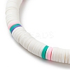 Handmade Polymer Clay Heishi Surfer Stretch Bracelet BJEW-JB08903-6