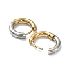 Ion Plating(IP) Two Tone 304 Stainless Steel Huggie Hoop Earrings EJEW-A106-01B-2