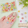100Pcs AB Color Plated Transparent Acrylic Butterfly Connector Charms PALLOY-AR00034-3