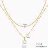 Stainless Steel Double Layer Necklace GO5113-1-2
