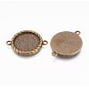 Zinc Alloy Cabochon Connector Settings PALLOY-A15774-AB-FF-2