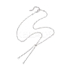 2.5MM 304 Stainless Steel Paperclip Chain Slider Necklace Making AJEW-JB01408-1