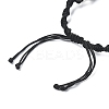 Dyed Natural Quartz Crystal Braided Bead Bracelets BJEW-TA00346-01-3
