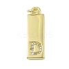 Brass Micro Pave Clear Cubic Zirconia Pendants KK-P266-06G-D-1