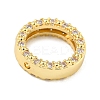 Brass Micro Pave Clear Cubic Zirconia Beads Frame KK-P277-58A-G-2