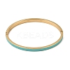 304 Stainless Steel Enamel Hinged Cuff Bangles for Women SA-CBAC920-15G-01C-4