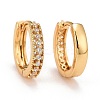 Clear Cubic Zirconia Huggie Hoop Earrings X-EJEW-C012-07-2