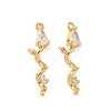 Brass Micro Pave Cubic Zirconia Pendants KK-D024-19G-1