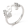 Non-Tarnish 304 Stainless Steel Yoga & Infinity Adjustable Ring for Women RJEW-M149-19P-3