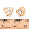 Brass Micro Pave Clear Cubic Zirconia Charms KK-N267-12G-3