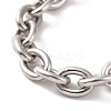 Non-Tarnish 304 Stainless Steel Cable Chain Bracelet for Men Women BJEW-E031-01P-02-2