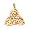304 Stainless Steel Hollow Pendants LS-STAS-P313-04G-2