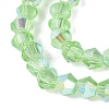 AB Color Plated Transparent Glass Beads Strands GLAA-G127-01-02K-4