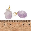 Raw Rough Natural Amethyst Pendants PALLOY-JF05951-3