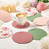 Magibead 8Pcs 4 Styles PU Leather Cup Mats AJEW-MB0001-09B-9