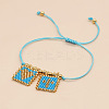 Bohemian Glass Seed Bead Charm Bracelets VG9637-4-1