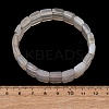Dyed & Heated  Natural White Jade Beaded Stretch Bracelets for Unisex G-K303-02N-5