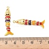 Brass Micro Pave Cubic Zirconia Enamel Pendants KK-G539-02G-01-3