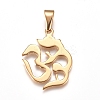 Yoga 304 Stainless Steel Pendants STAS-I135-28G-1