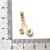Brass Micro Pave Cubic Zirconia Pendants KK-K378-61G-3