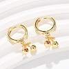 Brass Cubic Zirconia Hoop Earrings EJEW-Q015-01G-B-5