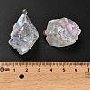 Electroplated Raw Natural Quartz Crystal Pendants G-Q481-20P-07-4