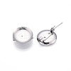 304 Stainless Steel Brooch Cabochon Settings STAS-E547-08G-P-1