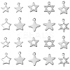 100Pcs 10 Styles 201 Stainless Steel Charms STAS-CJ0002-21-1