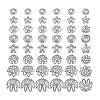 240Pcs 8 Style Stainless Steel Flower Bead Caps STAS-PH0004-27-6