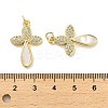 Brass Micro Pave Clear Cubic Zirconia Pendants KK-K365-10B-G-3