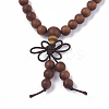 3-Loop Wrap Style Buddhist Jewelry BJEW-S140-13A-2