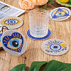 DIY Diamond Painting Evil Eye Theme Cup Mat Kits DIY-TAC0028-02-20
