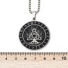 201 Stainless Steel Black Enamel Rune Tree of Life Pendant Necklaces for Men LS-NJEW-K283-27P-5