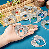 12Pcs 12 Colors Tibetan Style Alloy Big Pendants FIND-TA0004-24-5