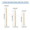 60Pcs 3 Style Brass Tube Beads KK-PH0003-86-5