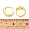 Brass Clear Cubic Zirconia Hoop Earrings EJEW-M047-20G-5