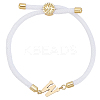 1pc Adjustable Nylon Cord Slider Bracelets for Women BJEW-LP0001-33W-G-1