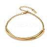 304 Stainless Steel Rolo Link Bracelets for Women BJEW-C129-03G-2