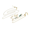 Synthetic Malachite Heart Pendant & Necklaces & Bracelets Sets SJEW-Q002-07G-2