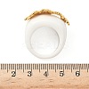 304 Stainless Steel with Resin Finger Rings for Women RJEW-G359-03G-3