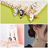 8Pcs 8 Style Alloy Enamel Cat Pendants Decoration HJEW-NB0001-50-4